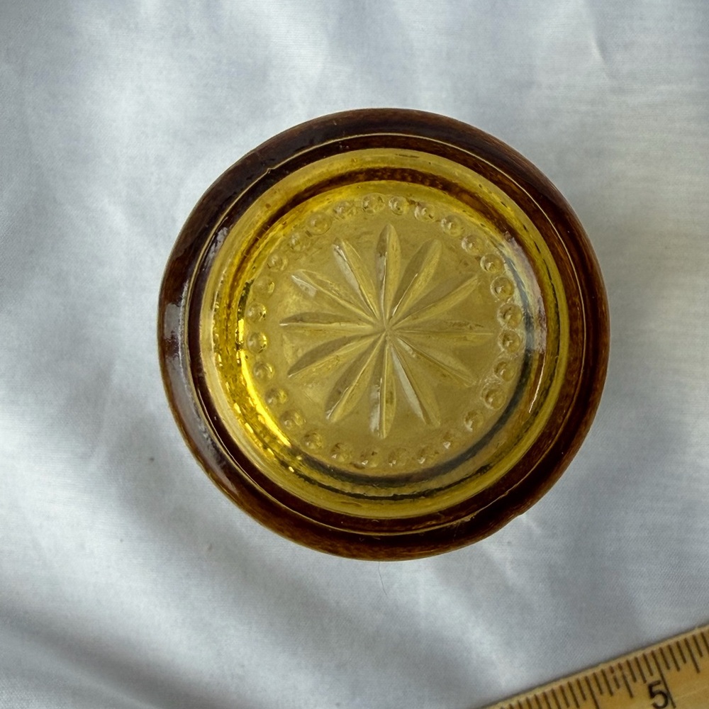 Vintage Amber Tiara Sandwich Glass Juice Tumbler - Indiana Glass 4" - Picture 4 of 7